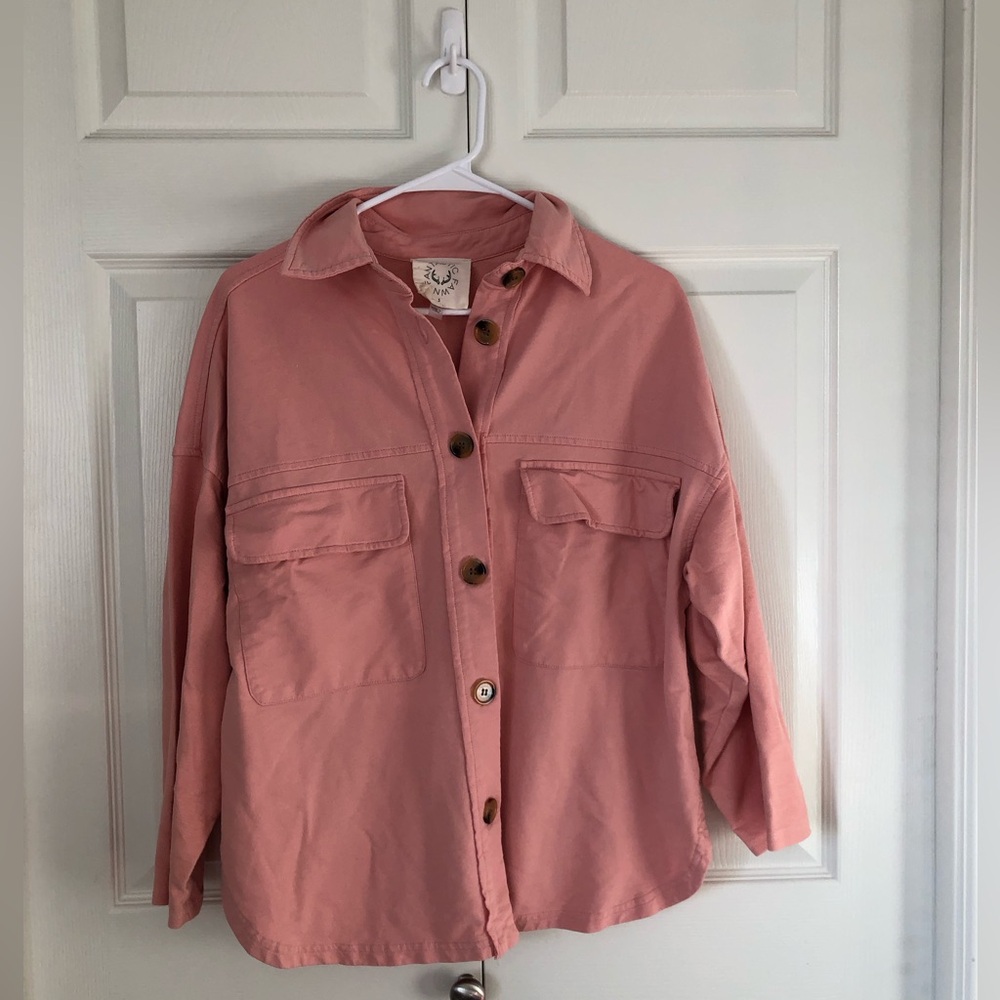 Fantastic Fawn Dusty Rose Utility Overshirt